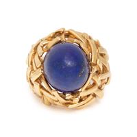 YELLOW GOLD AND LAPIS LAZULI RING