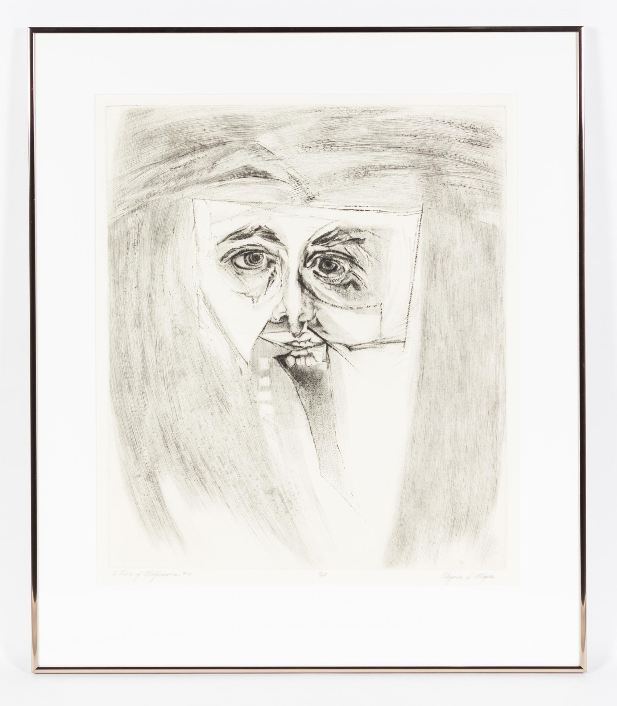 Virginia A. Meyers, (American, b. 1927), Time of Malfeasance, c. 1970 (portfolio of 21)