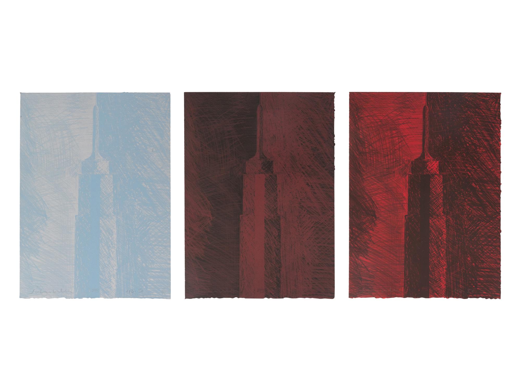 Three Works: Empire State Blue, Empire State Red, Empire State Burgundy