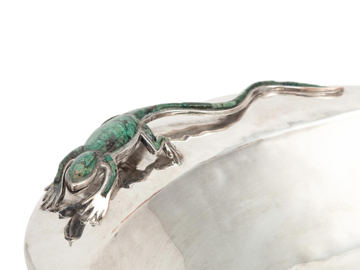 An Emilia Castillo Silver-Plate and Hardstone Tray