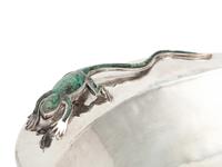 An Emilia Castillo Silver-Plate and Hardstone Tray