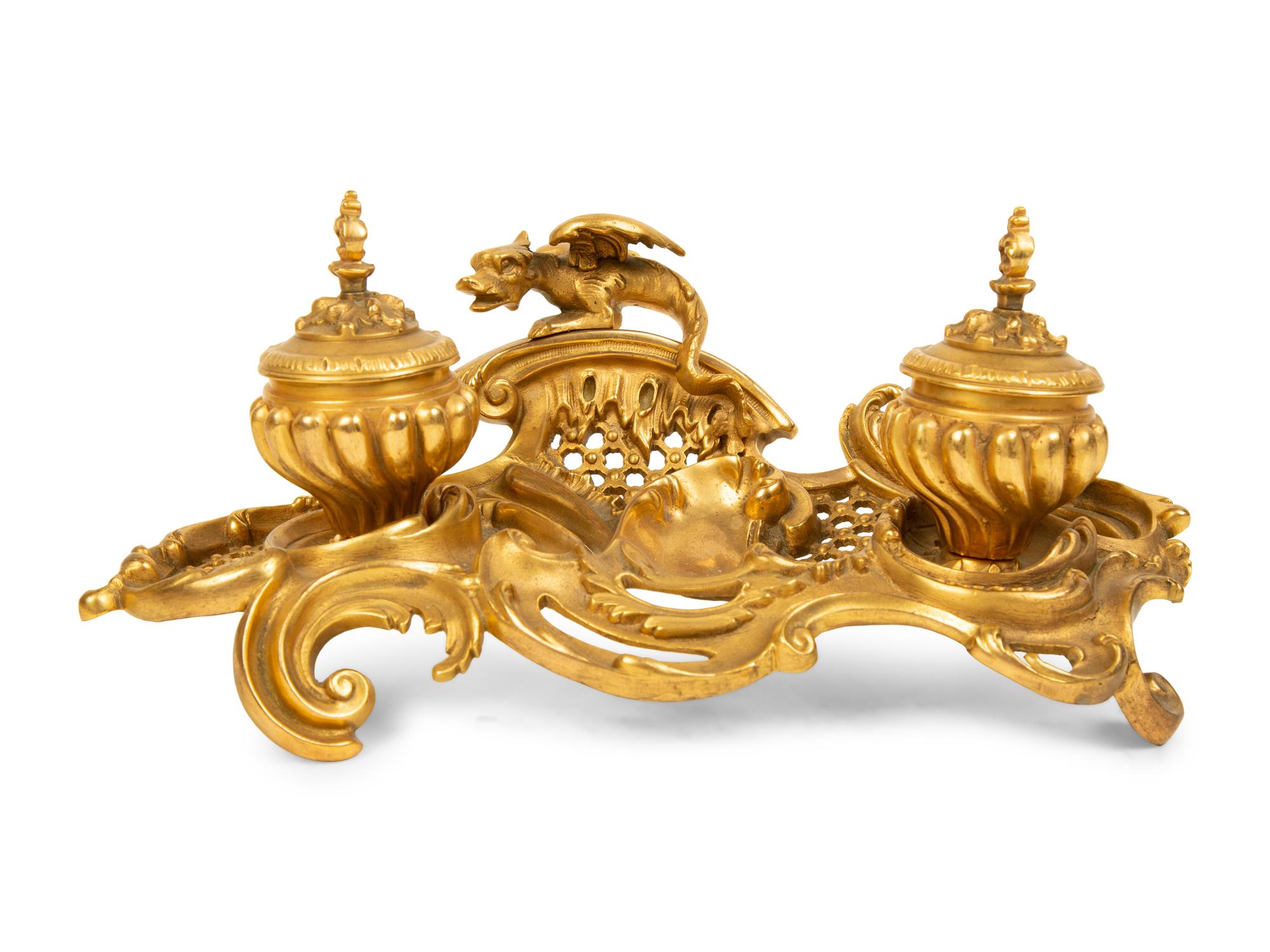 A Group of Continental Brass Desk Articles — LATE 19TH/20TH CENTURY