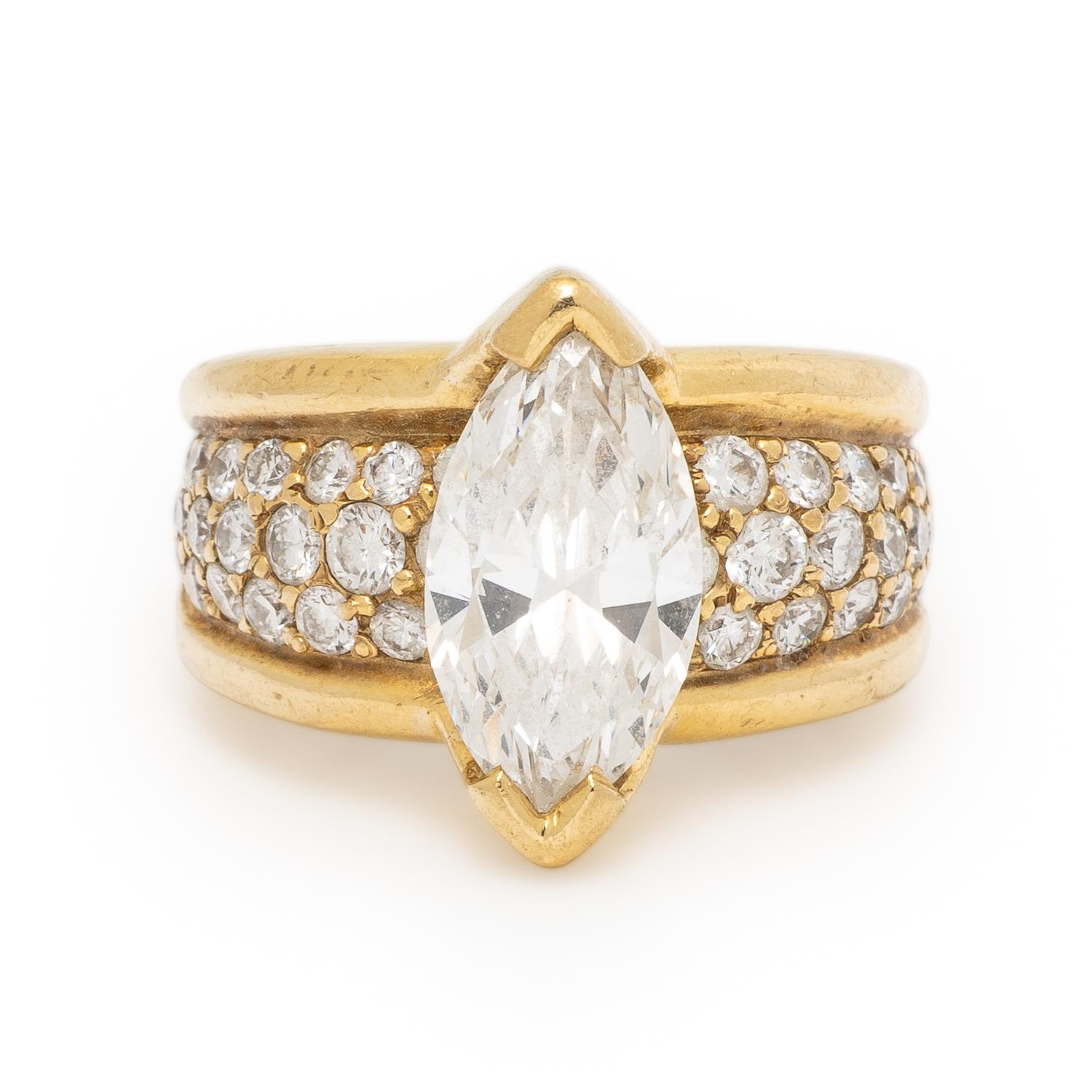 Diamond and Yellow Gold Ring