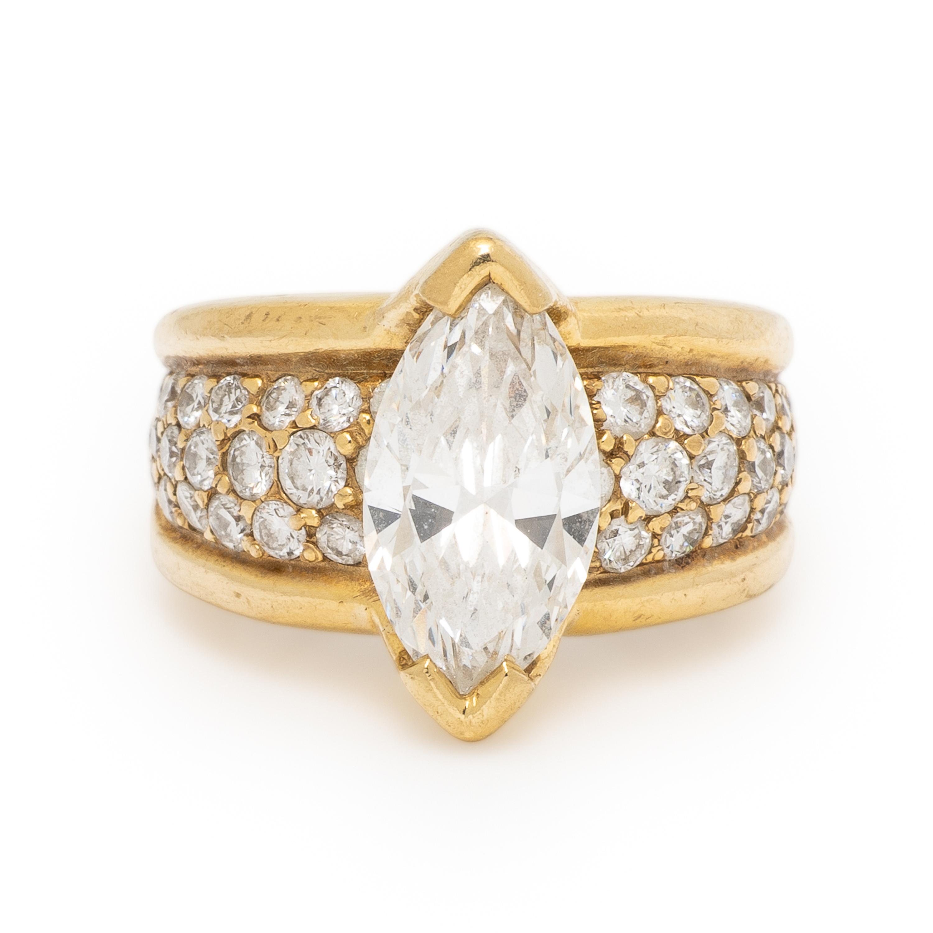 Diamond and Yellow Gold Ring