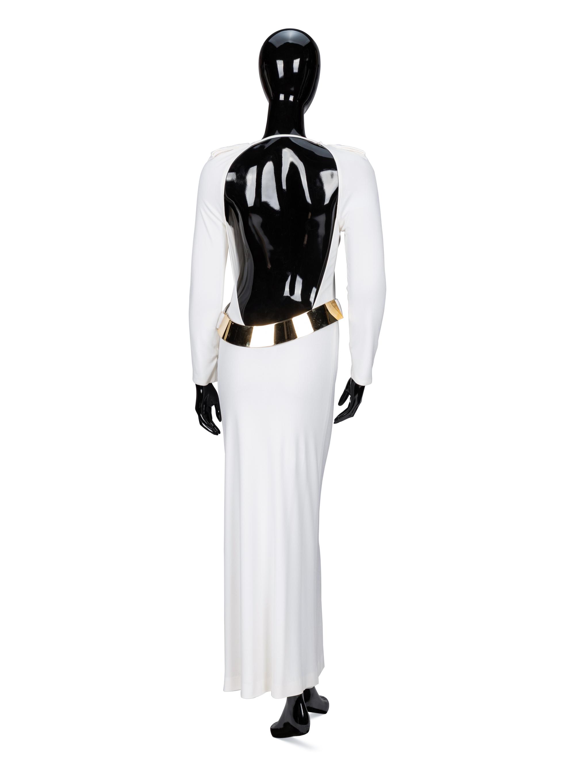 Important Tom Ford for Gucci, White Jersey Backless Gown, F/W 1996