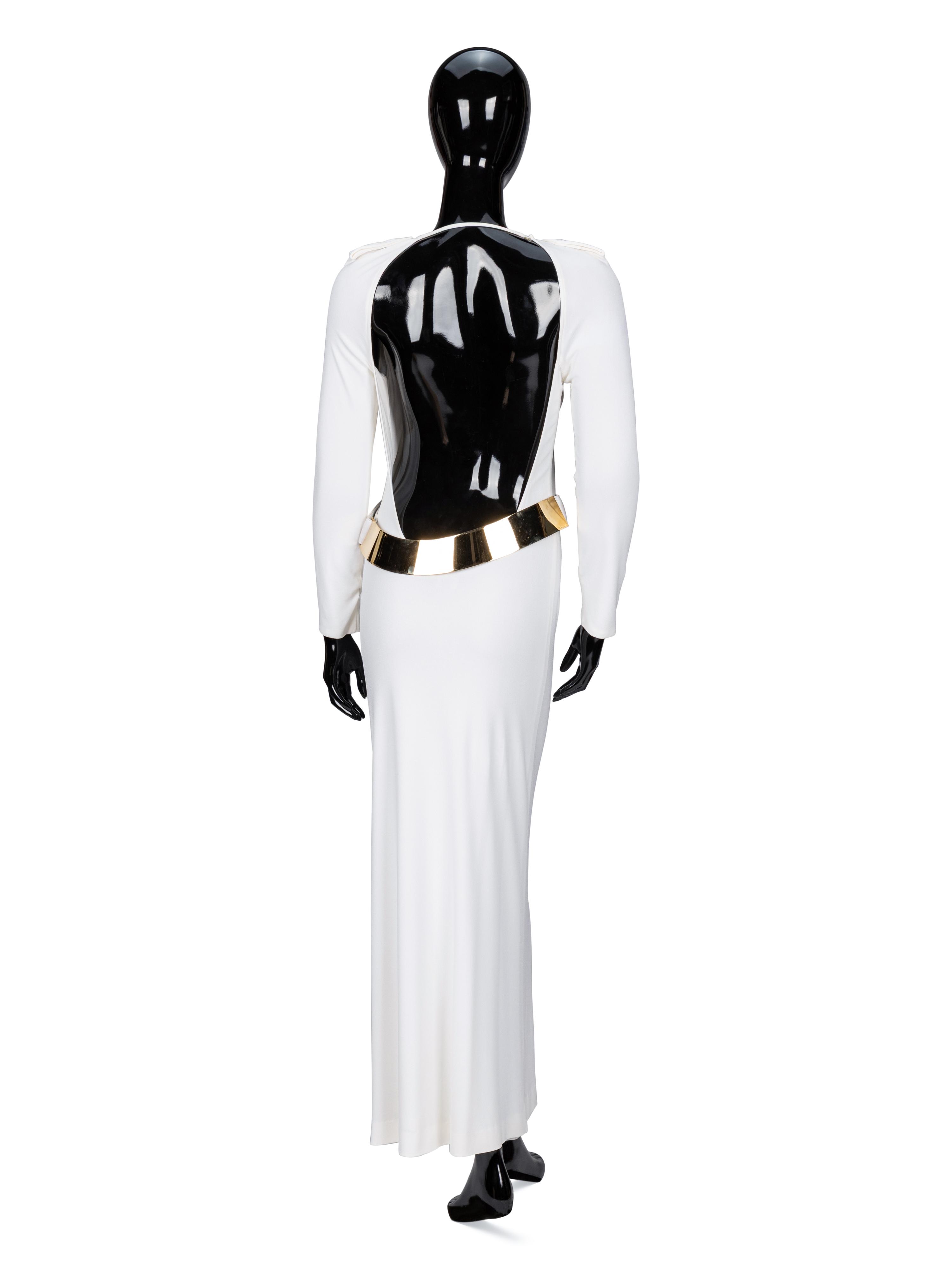 Important Tom Ford for Gucci, White Jersey Backless Gown, F/W 1996