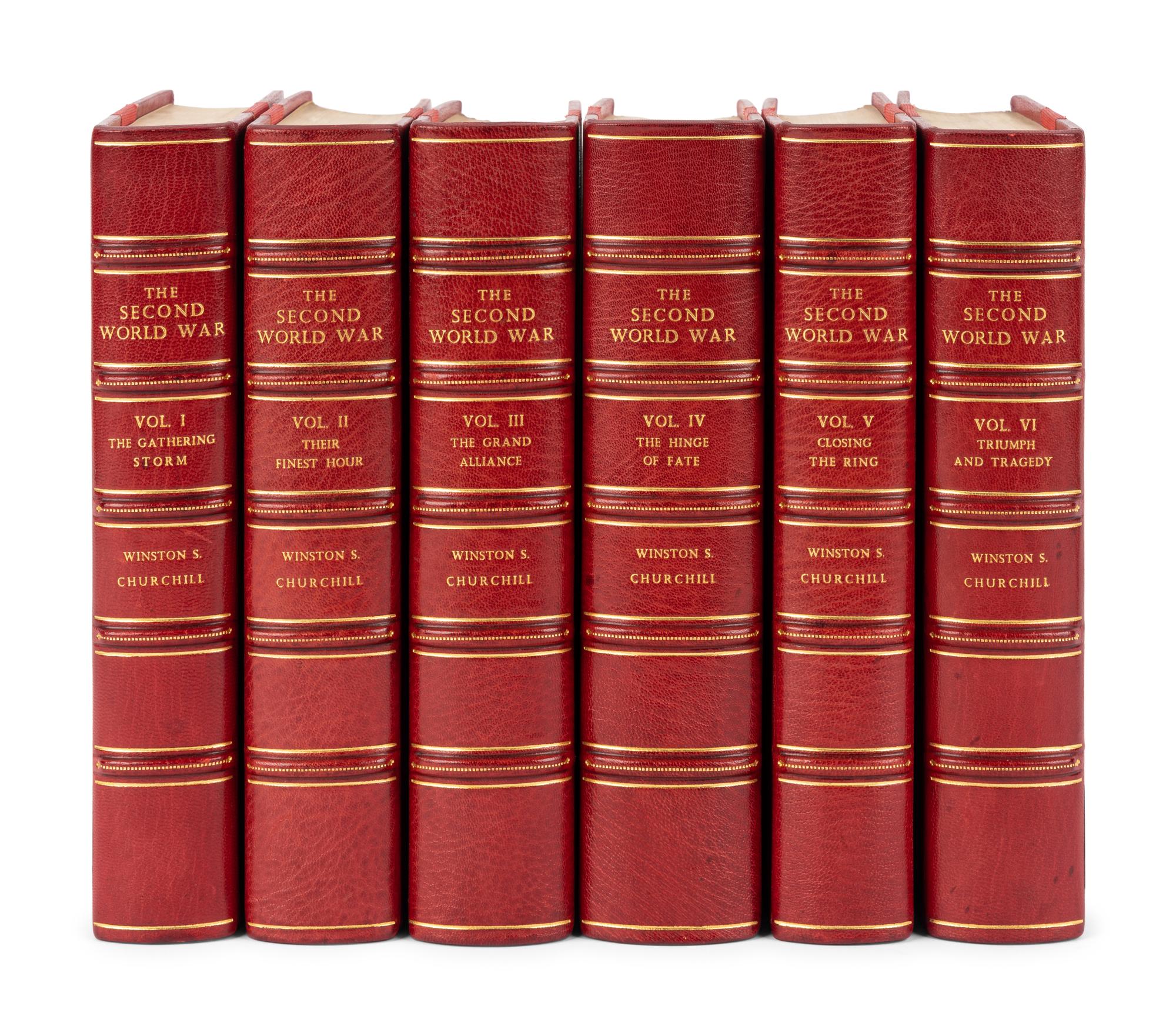 CHURCHILL, Winston L. S., Sir (1874-1965). The Second World War . London, et al: Cassell and Co., Ltd., 1948-1954.