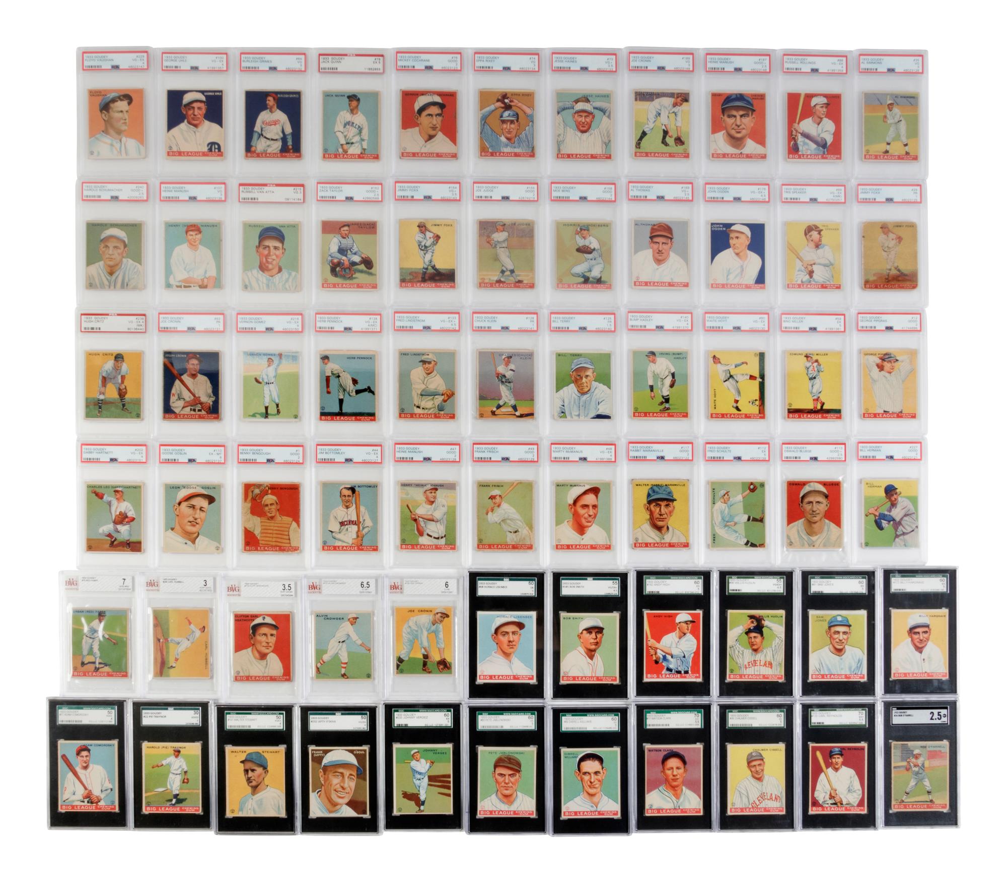 A 1933 Goudey Near Set (232/239),