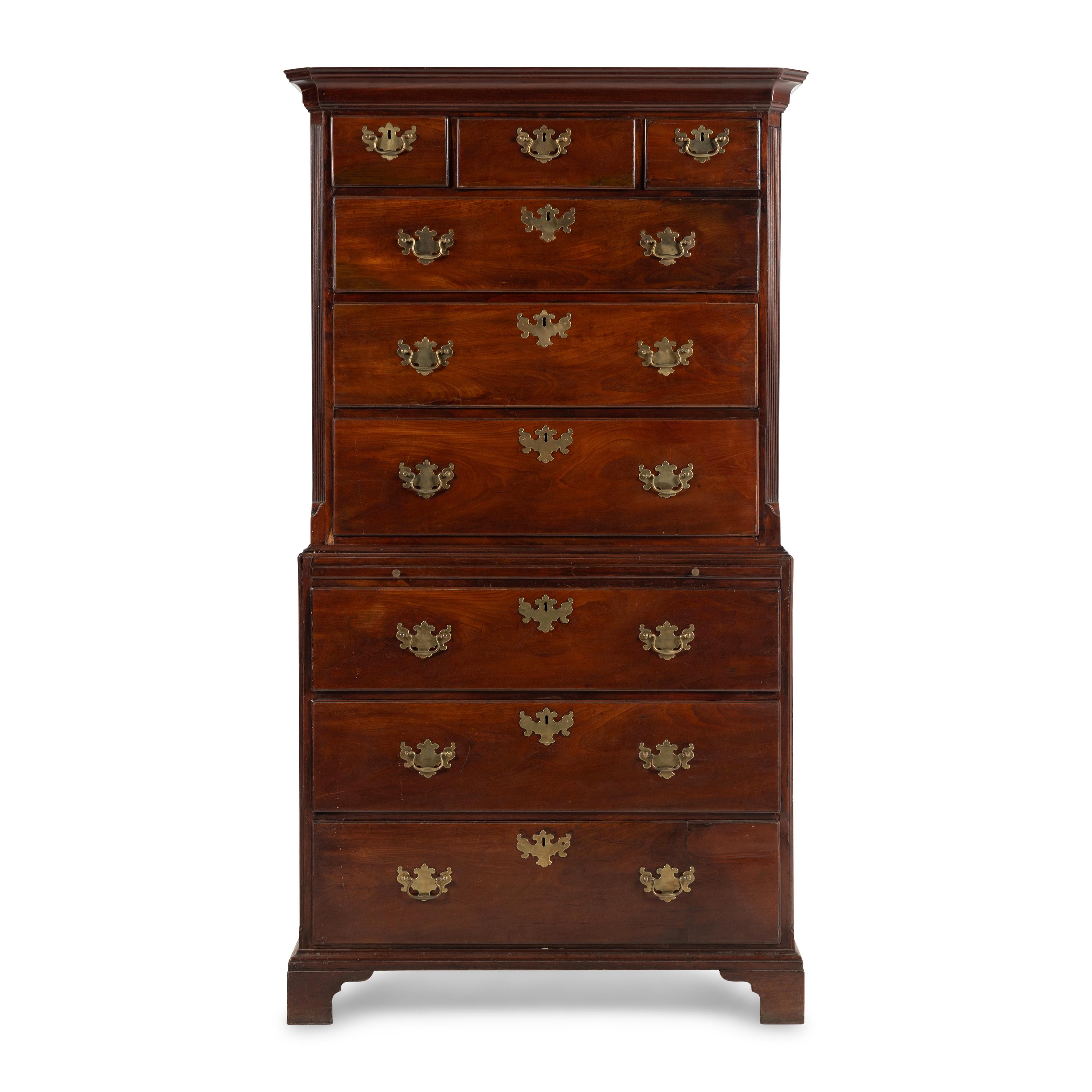A George III Mahogany Chest-on-Chest