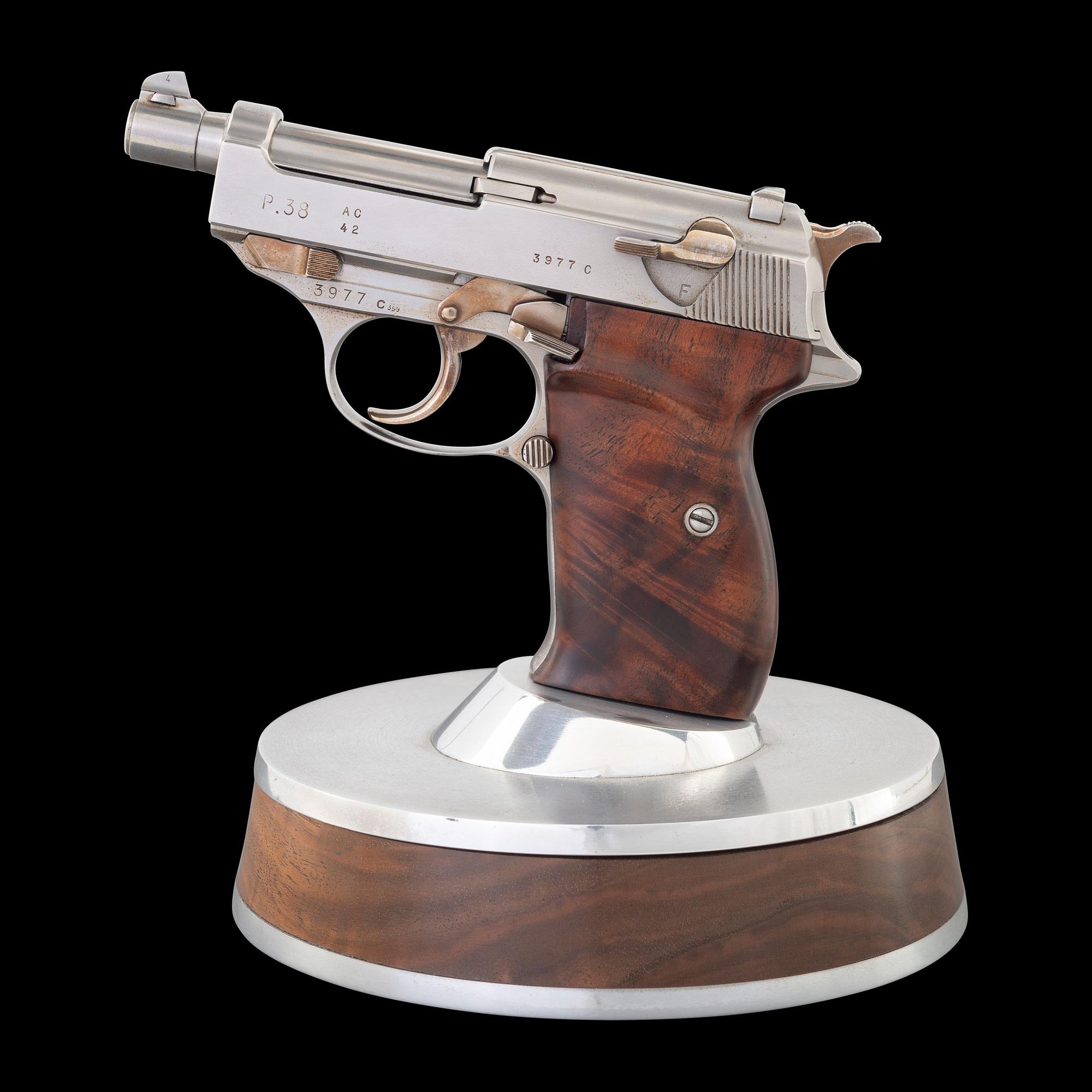 *John Martz Custom Baby P.38 Pistol with Combination Display & Accessories Storage Stand