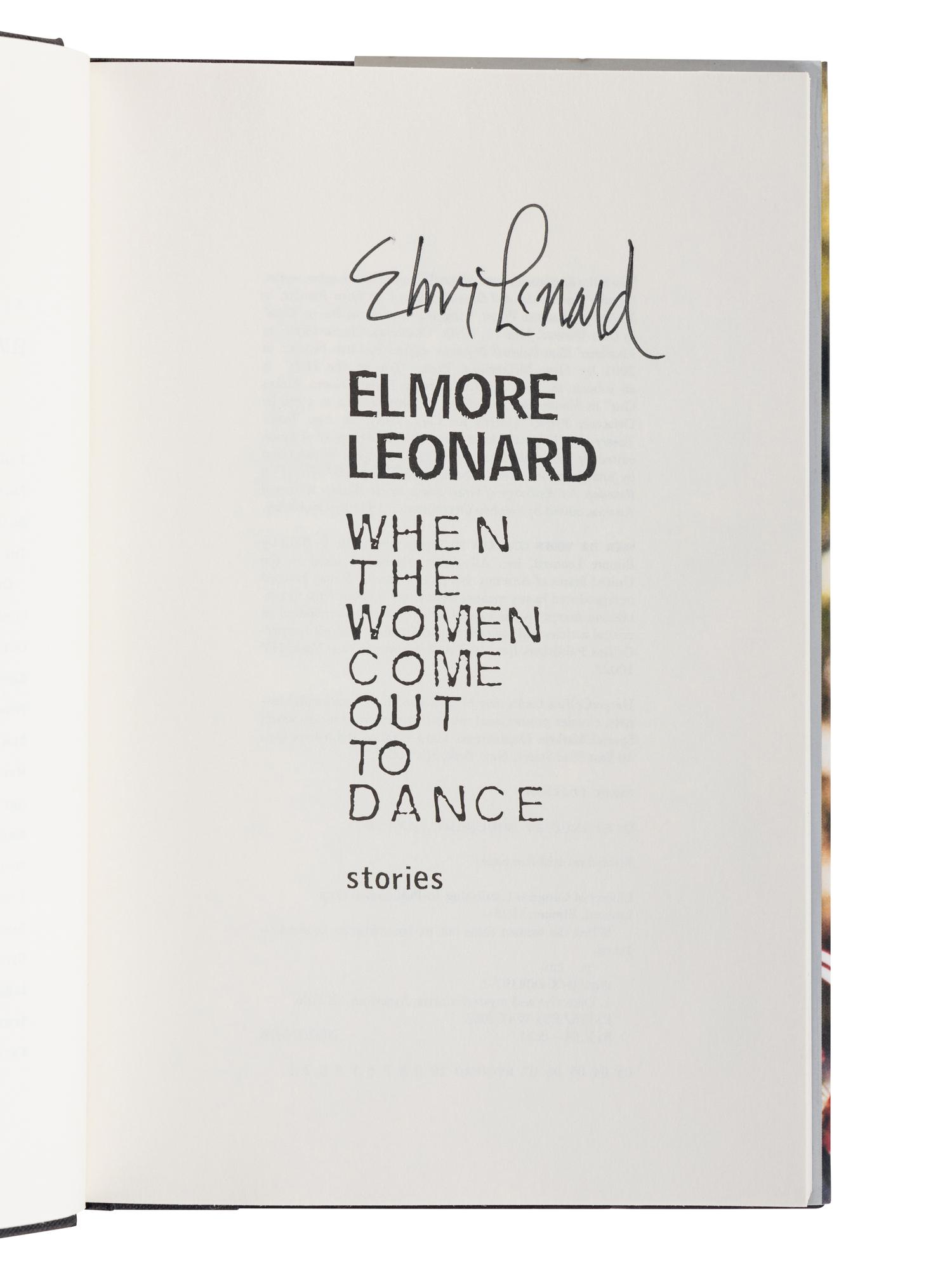 LEONARD, Elmore (1925-2013). A group of 16 works by Leonard, ALL FIRST EDITIONS, MOST SIGNED, comprising: