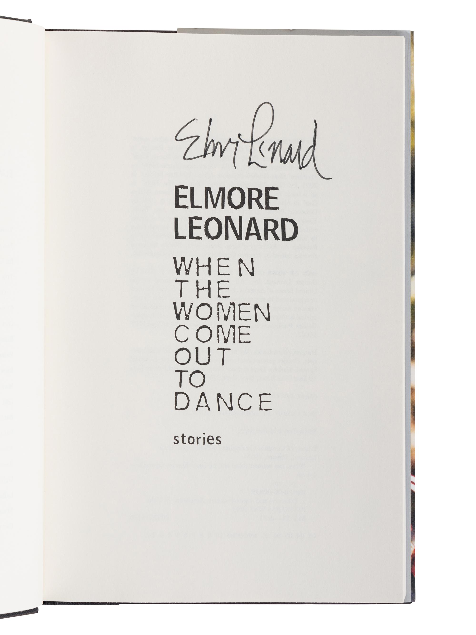 LEONARD, Elmore (1925-2013). A group of 16 works by Leonard, ALL FIRST EDITIONS, MOST SIGNED, comprising: