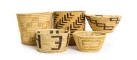 A Group of Fourteen Tohono O'odham Baskets Height of tallest 16 3/4 inches.