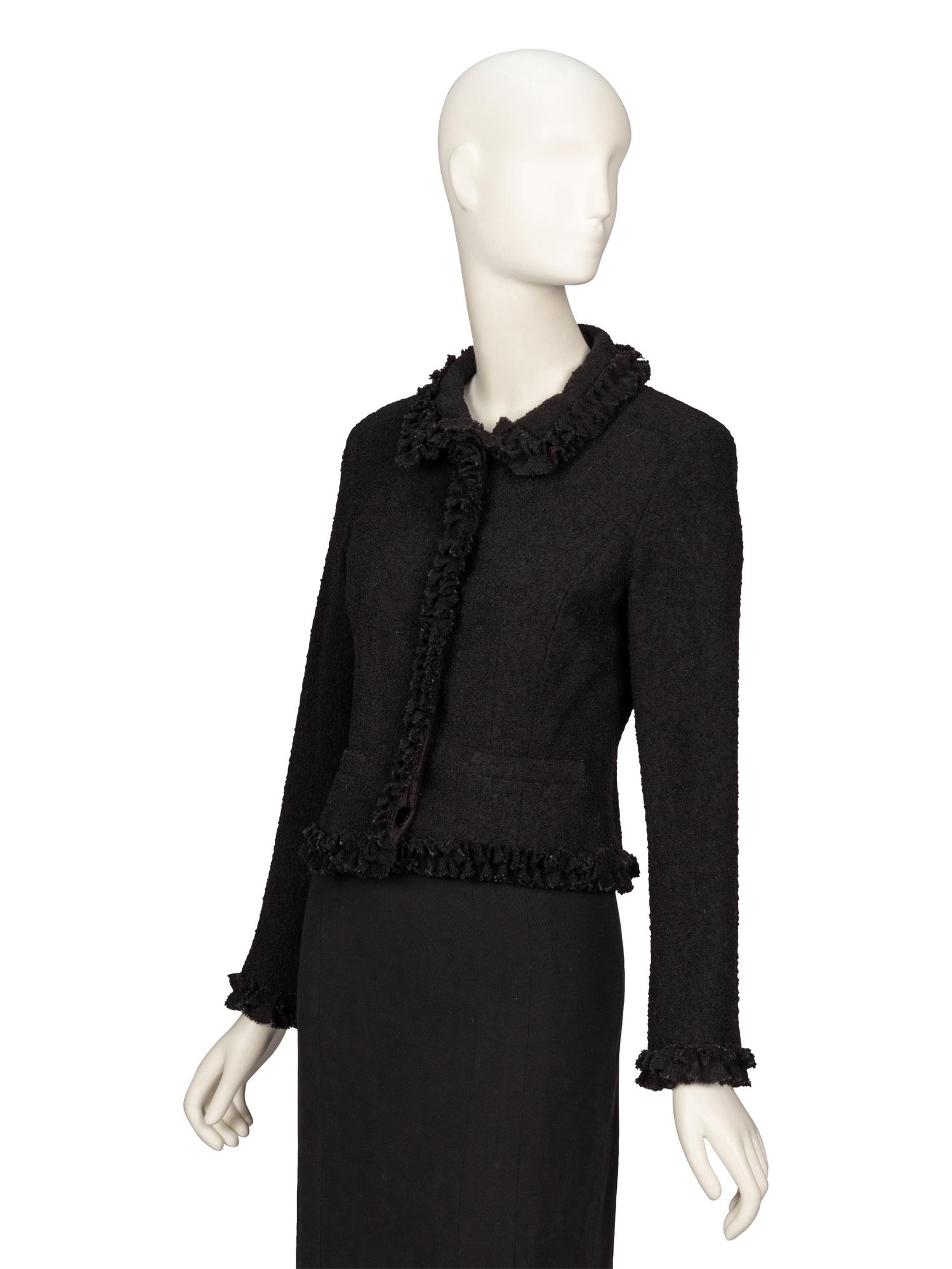 Chanel, Black Tweed Cropped Jacket