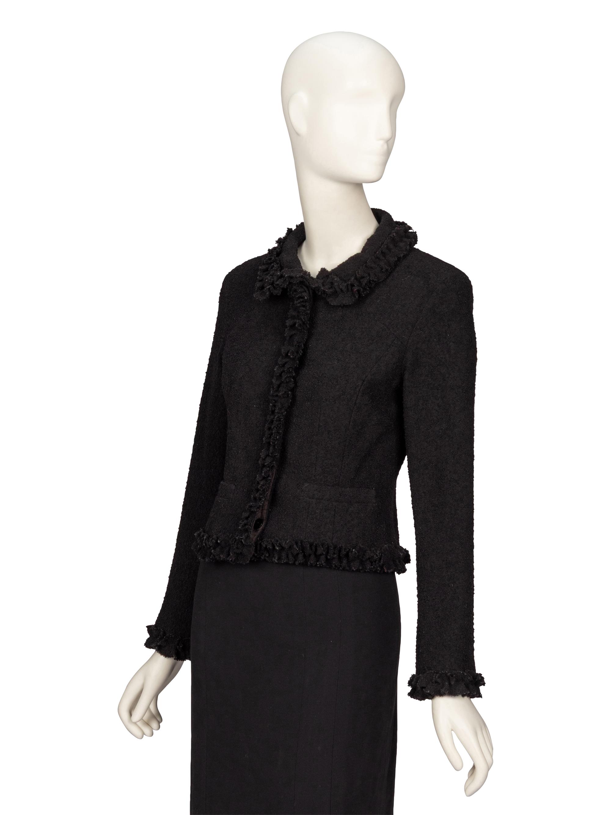 Chanel, Black Tweed Cropped Jacket