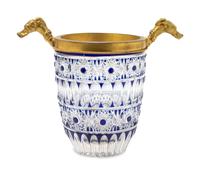 A Gilt Bronze Mounted Cut-to-Clear Glass Vase