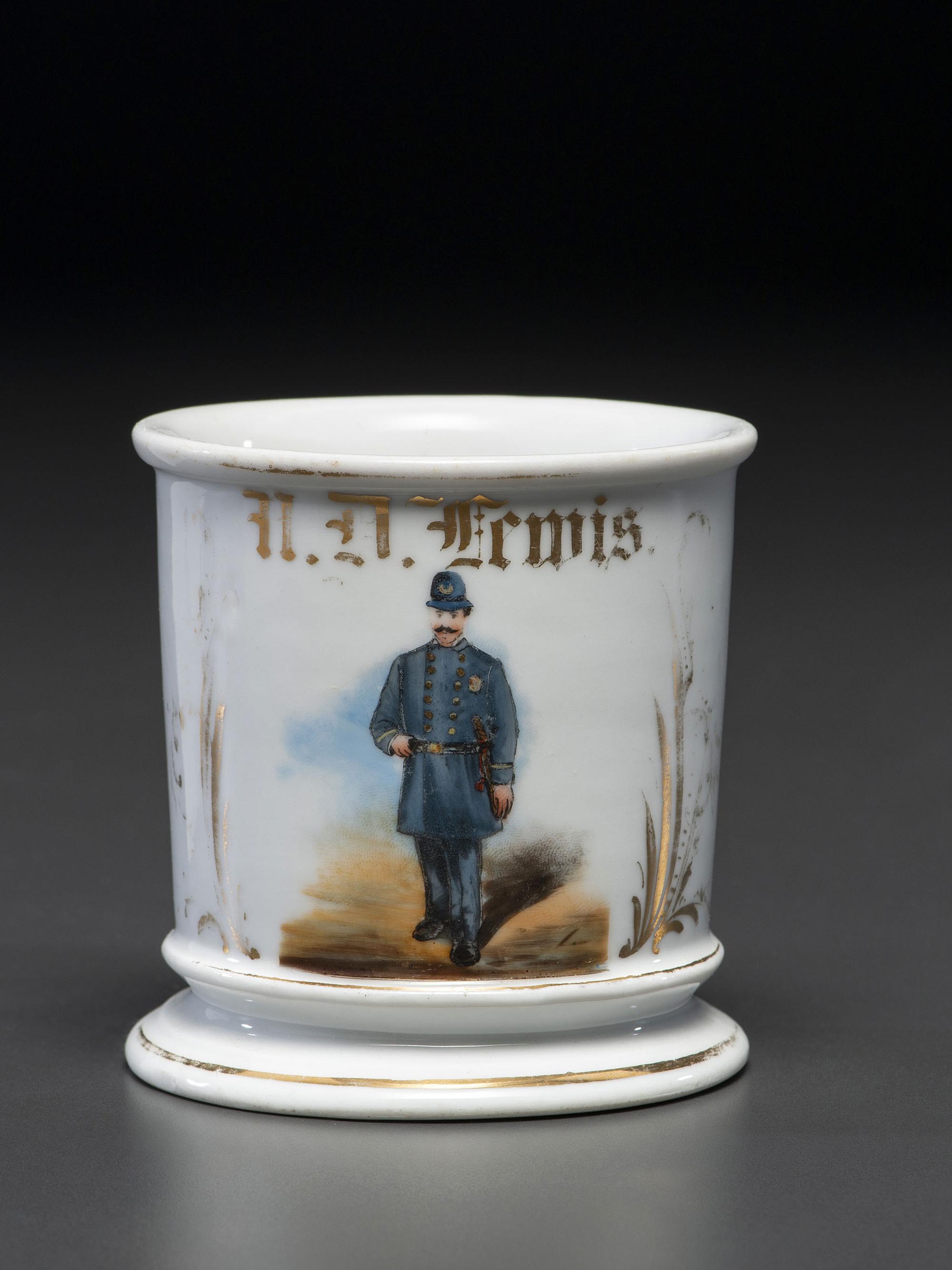 A Policeman's Porcelain Occupational Shaving Mug