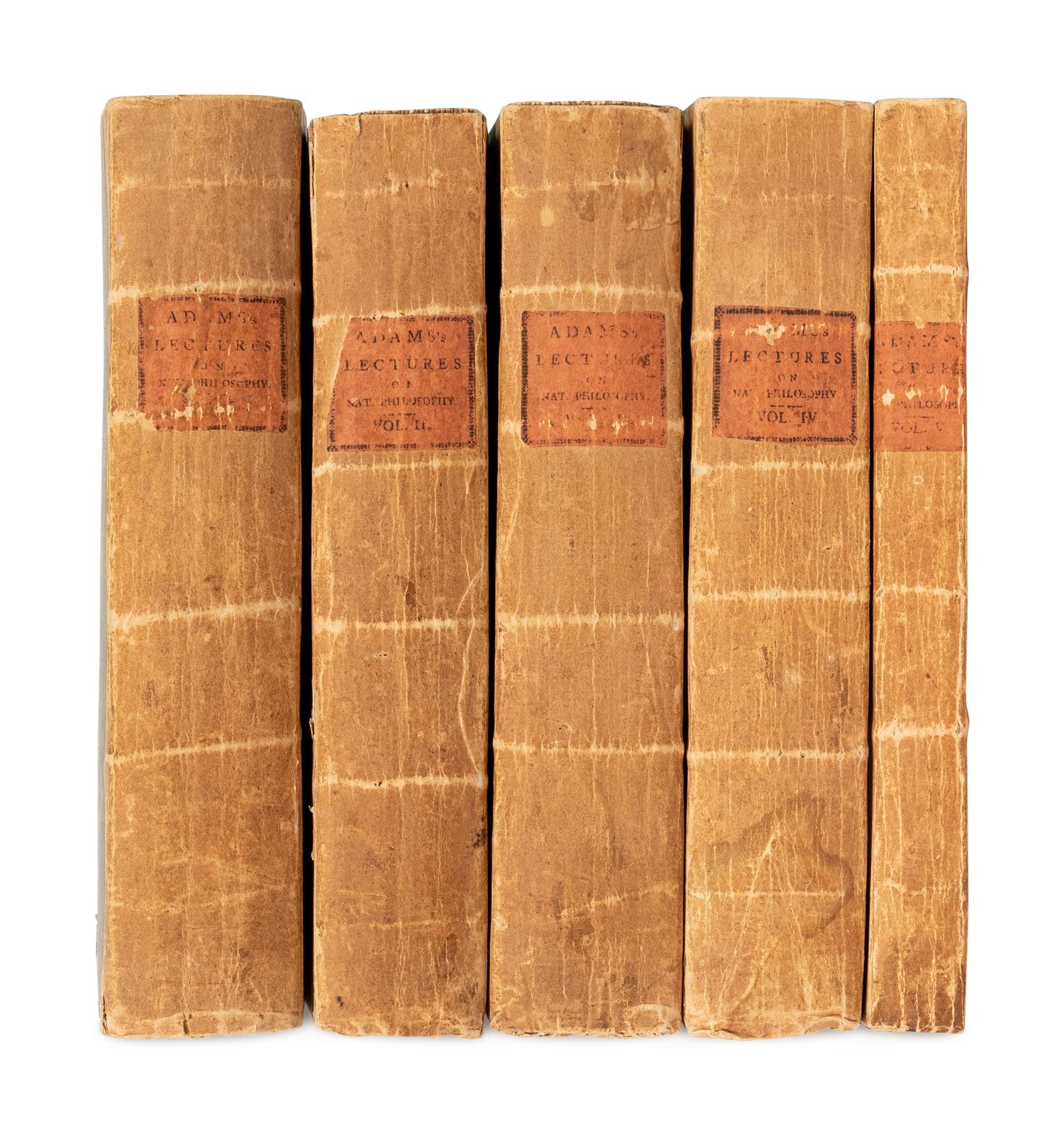 ADAMS, George (1750-1795). Lectures on Natural and Experimental Philosophy . London : R. Hindmarsh, sold by the Author, 1794.