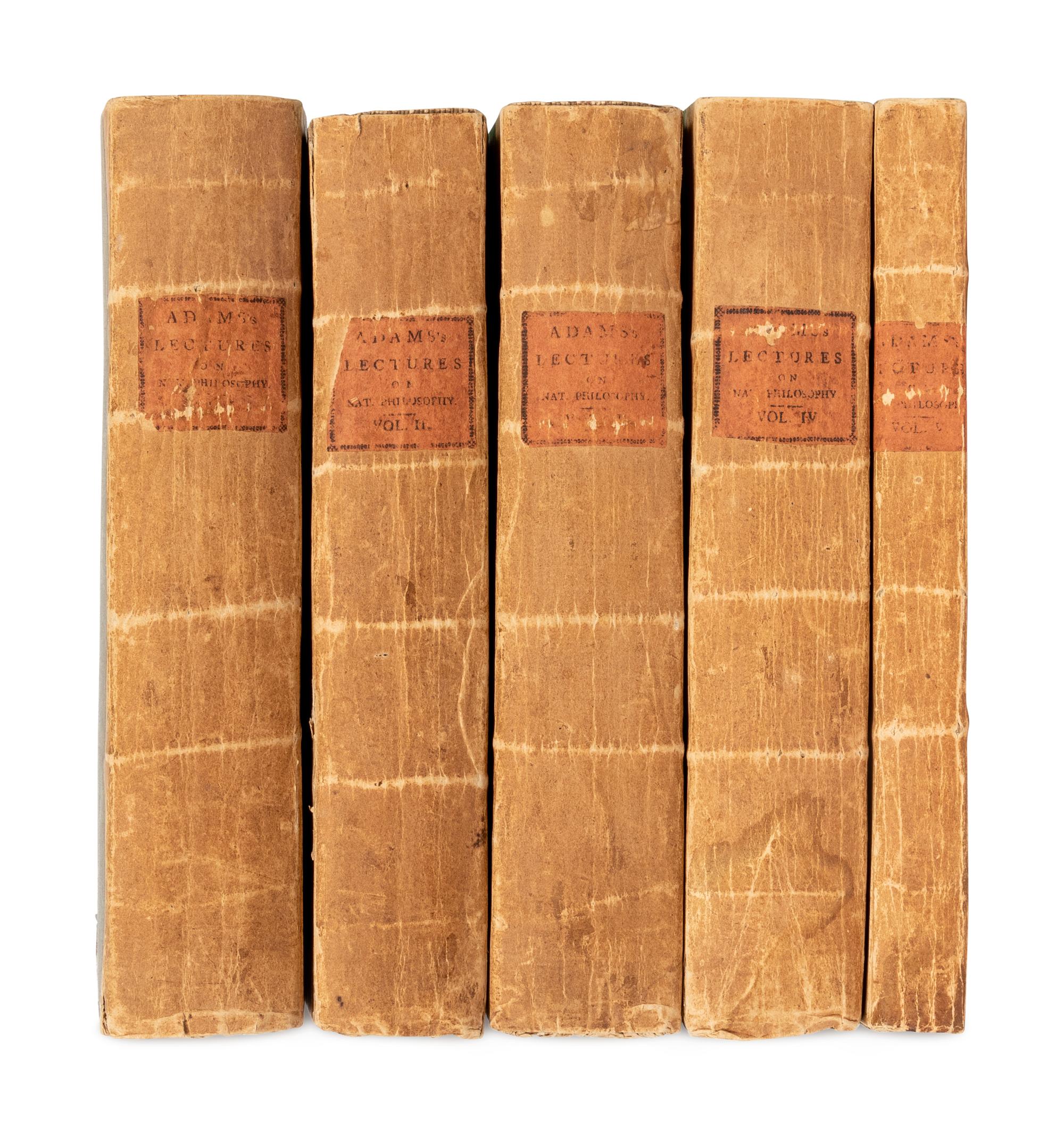 ADAMS, George (1750-1795). Lectures on Natural and Experimental Philosophy . London : R. Hindmarsh, sold by the Author, 1794.