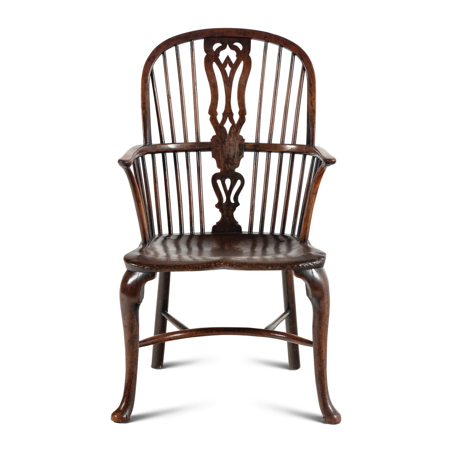 An English Yew and Elm Windsor Armchair