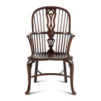 An English Yew and Elm Windsor Armchair