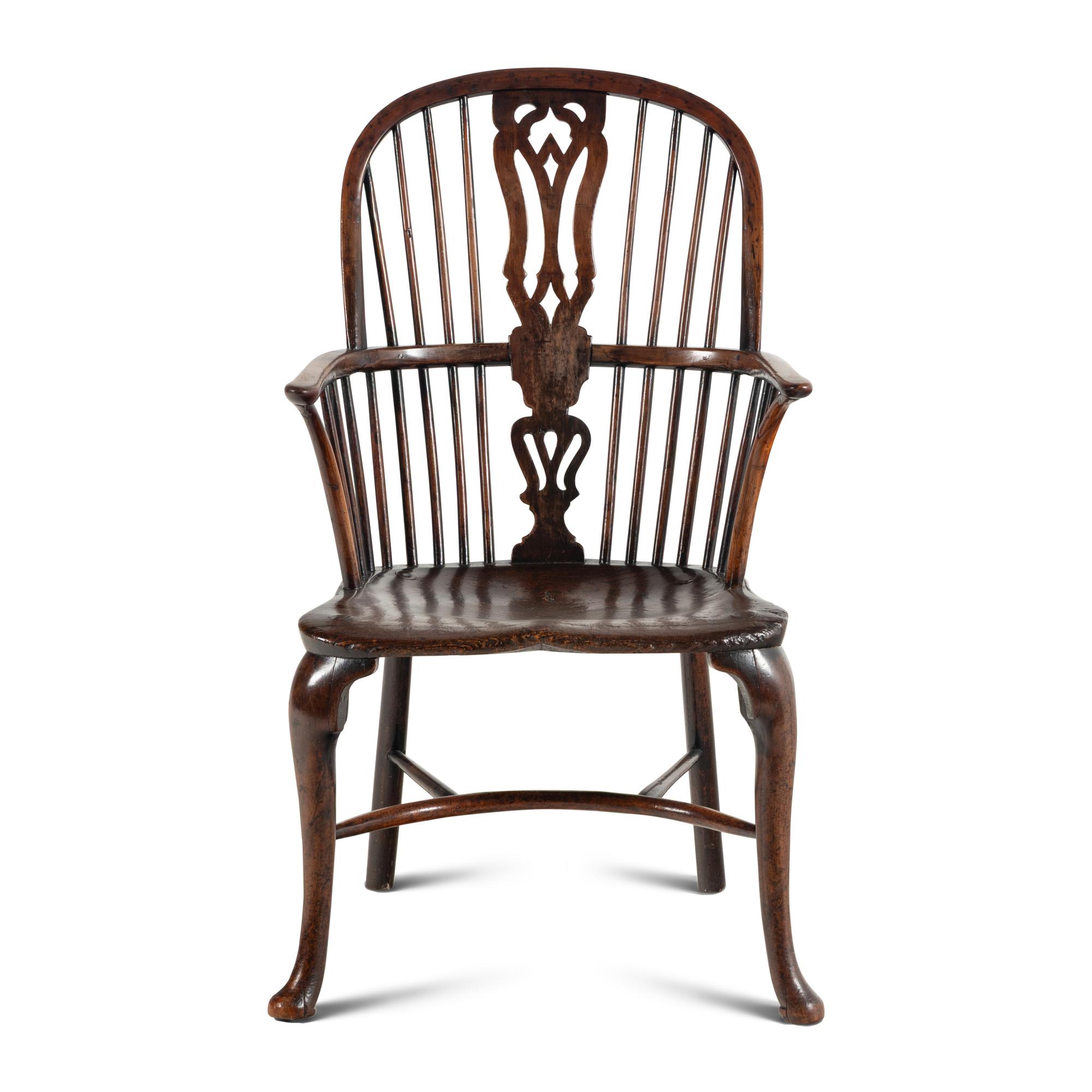 An English Yew and Elm Windsor Armchair