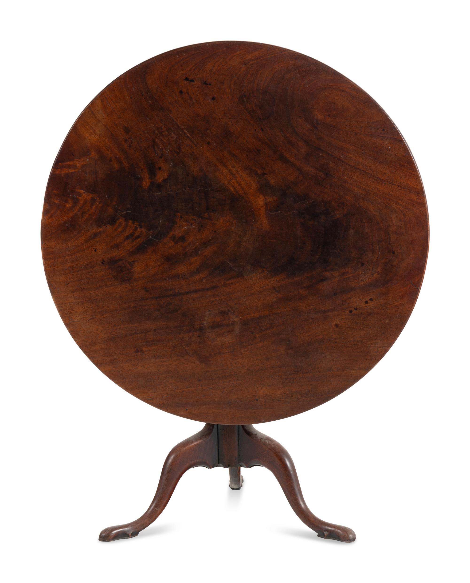 A George III Mahogany Tilt-Top Tea Table