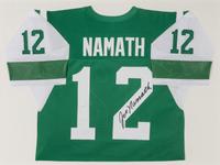 A Joe Namath Signed Autograph New York Jets Jersey Display (Beckett Authentication Services Letter),