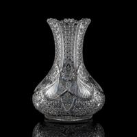 A Dorflinger Brilliant-Cut Glass Bulbous Baluster Vase