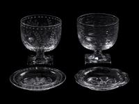 Three William Yeoward Glass Table Articles