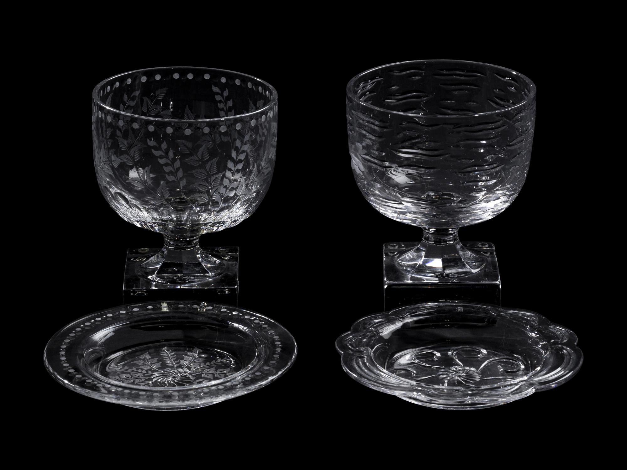 Three William Yeoward Glass Table Articles