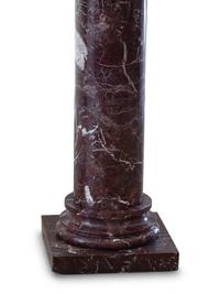 A Pair of Rouge Marble Pedestals