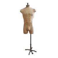 An Iron and Muslin Male Mannequin 26" W x 18" D x 67" H — United States, 20th Century
