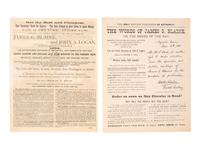 [1884 ELECTION]. -- [BLAINE, James G.]. Broadsides from the 1884 Blaine and Logan campaign, comprising: