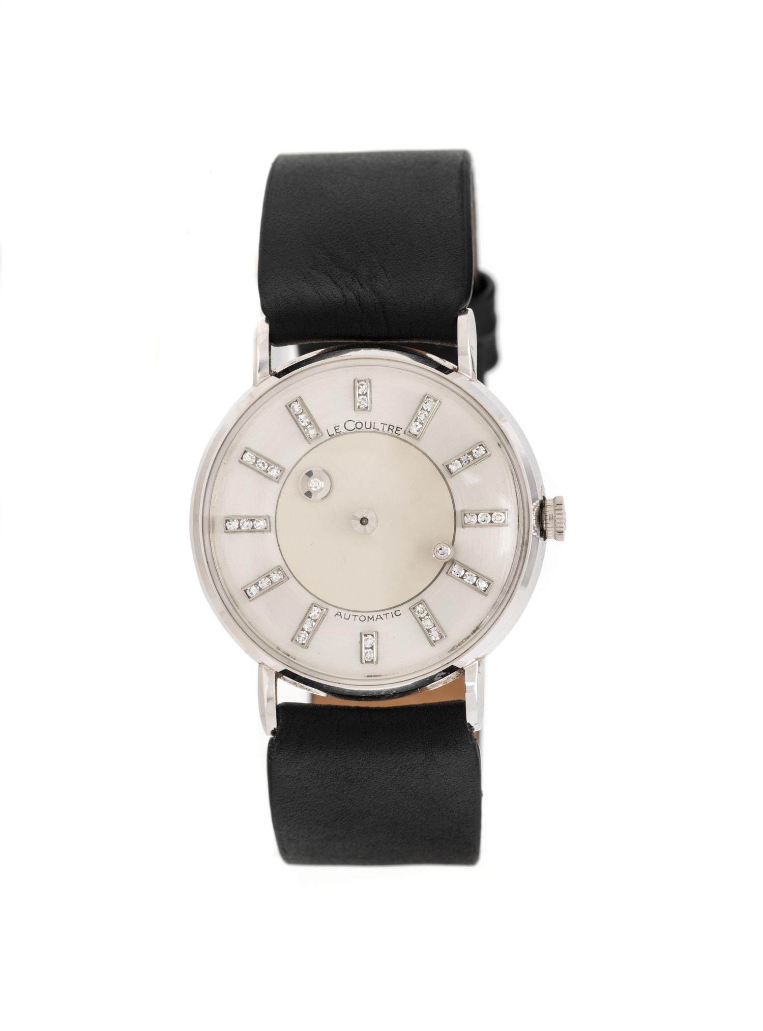 LECOULTRE, WHITE GOLD AND DIAMOND MYSTERY WATCH