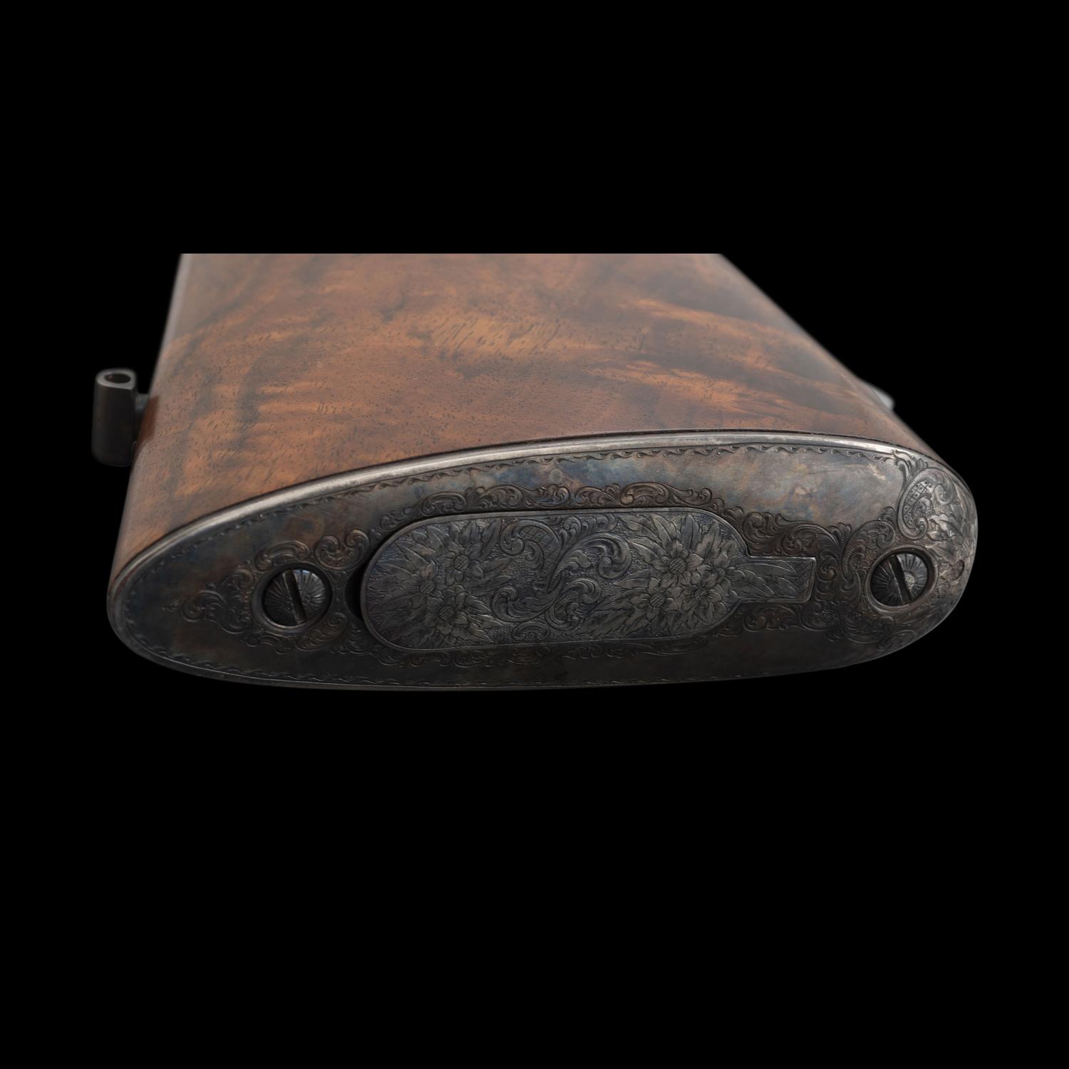 **Highly Embellished Walter Glaser Farquharson Action Rifle Deep Relief Engraved By Alvin A. White with Thomas Shelhamer Stock in .257 Roberts