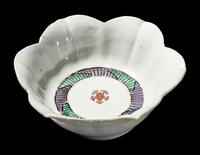 A Japanese Ko-Kutani Porcelain Foliate Dish