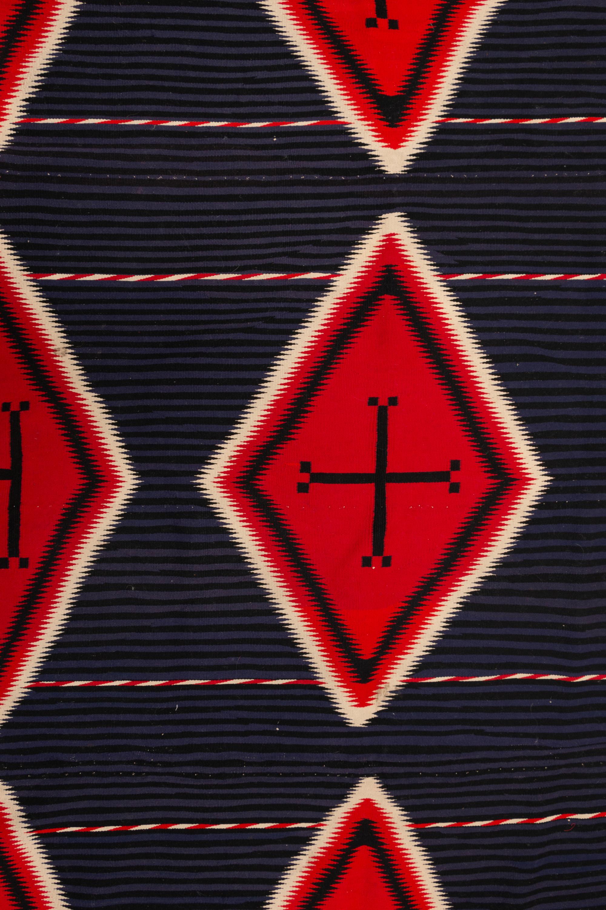 Navajo Hubble Revival Moki-Style Germantown Weaving / Rug