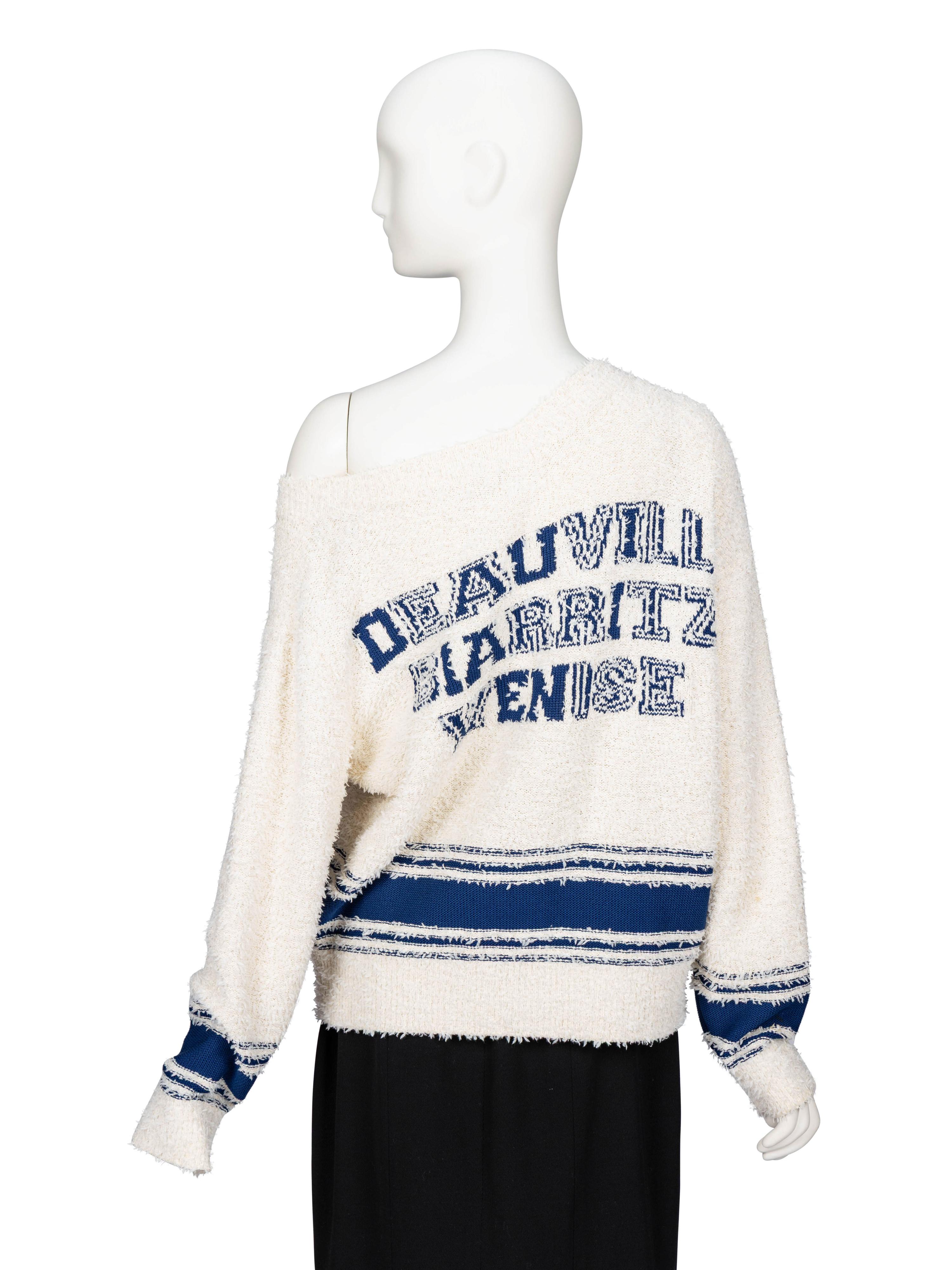 Chanel, Bouclé Knit Varsity Sweater