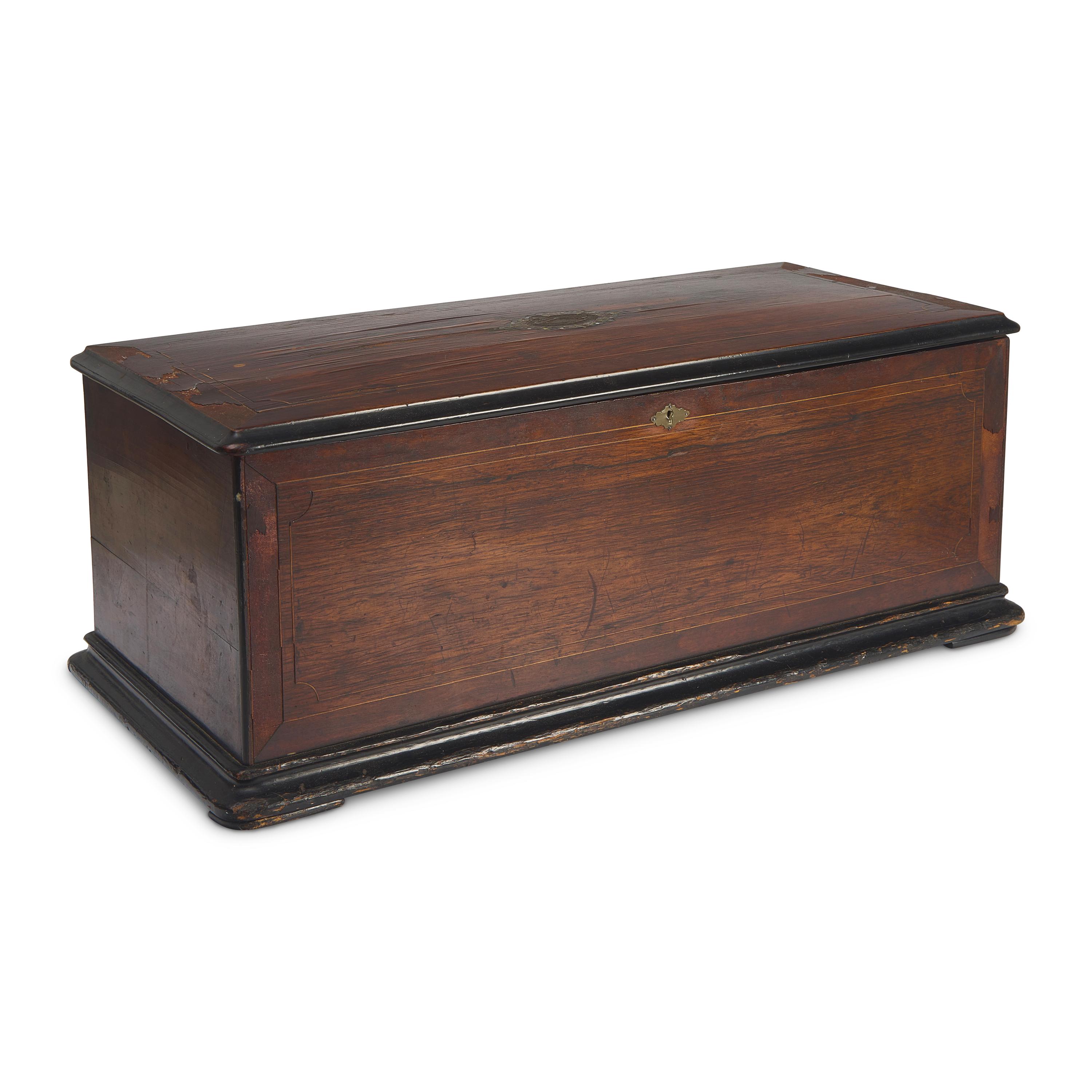 A Large Swiss Six Bell Percussion Music Box