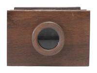 [CAMERAS]. Wood camera obscura. Ca 1830s-1840s.