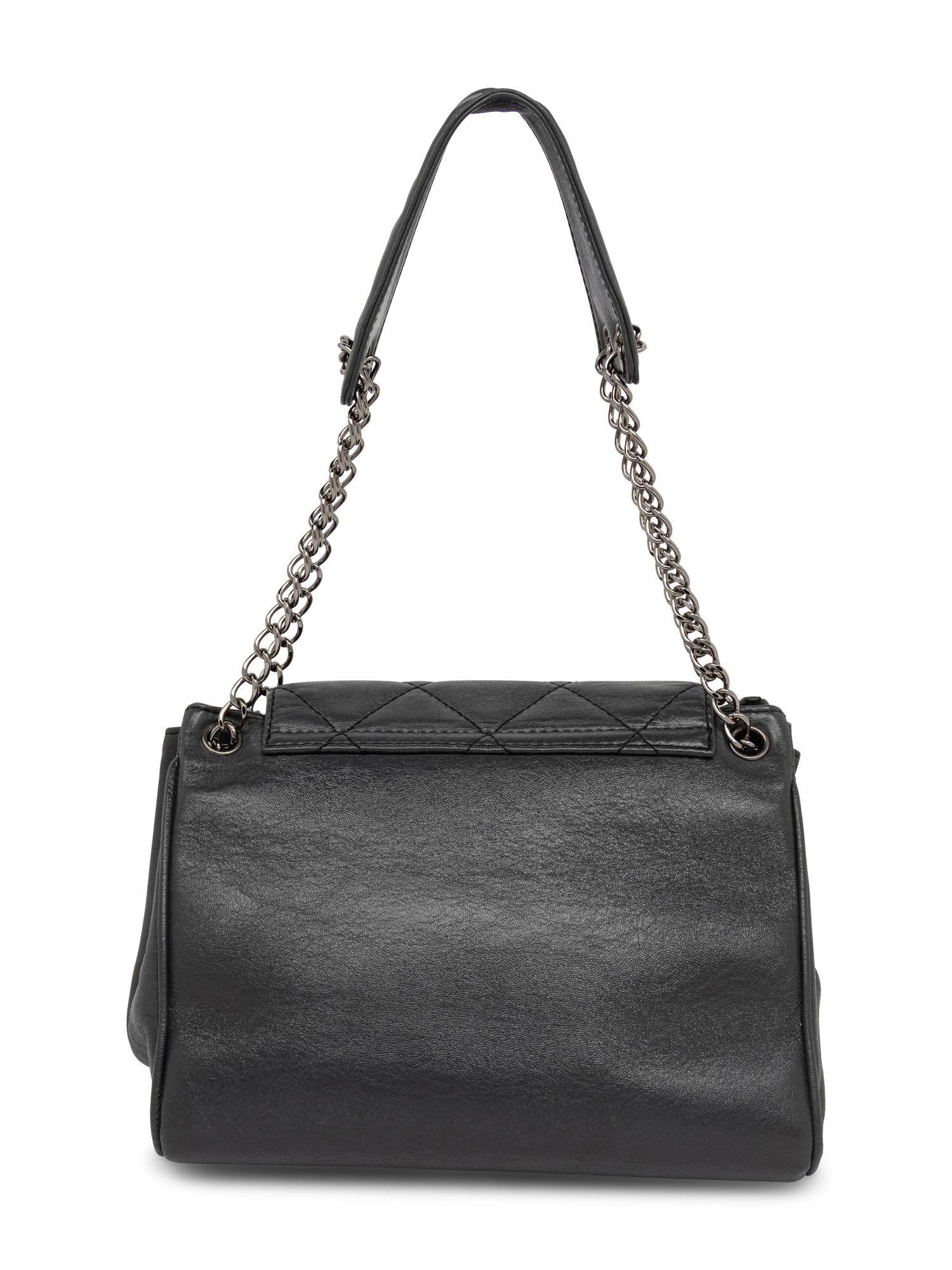 CHANEL, ACCORDION PUSH-LOCK FLAP BAG