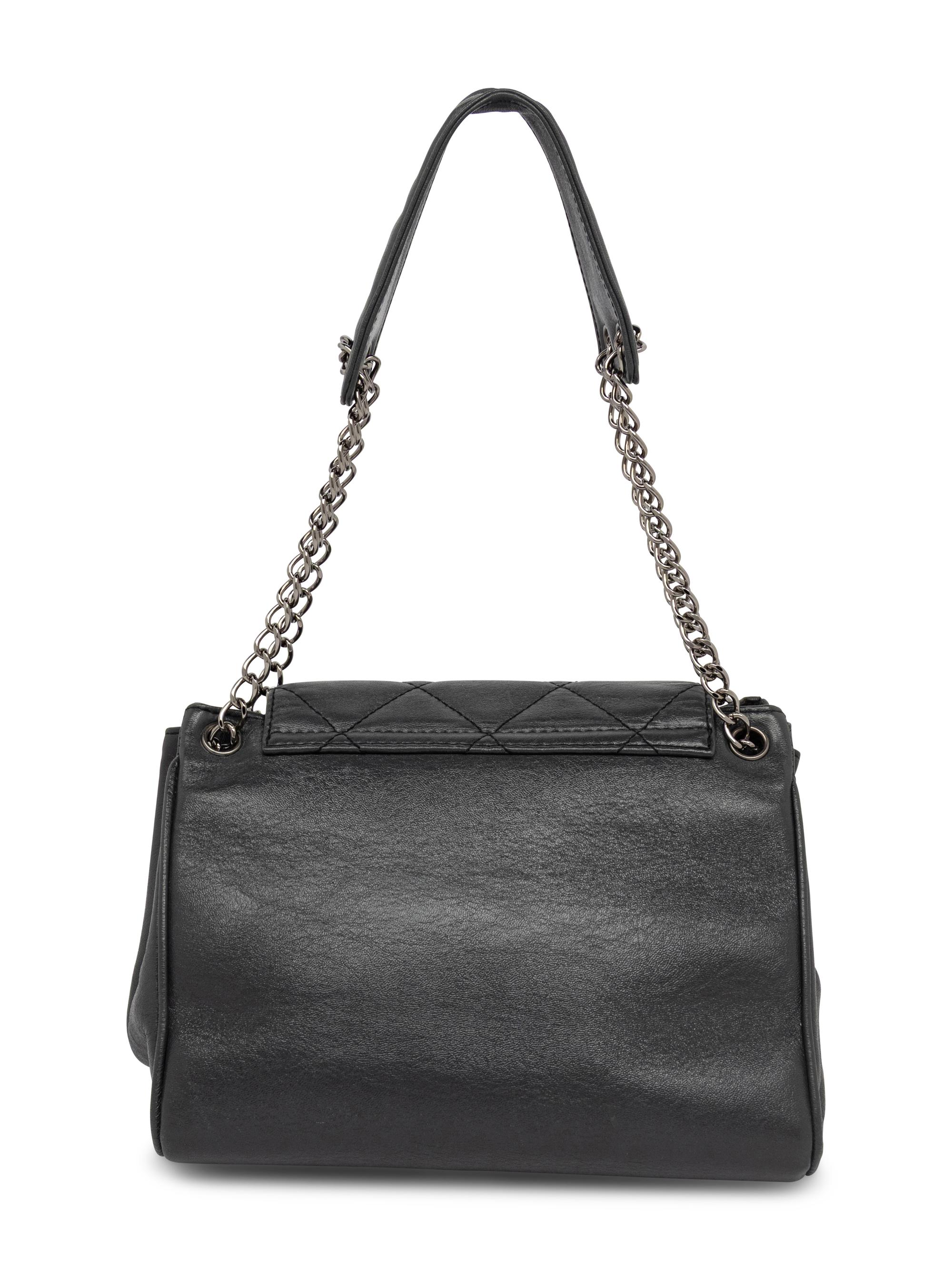 CHANEL, ACCORDION PUSH-LOCK FLAP BAG