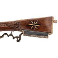 Contemporary Snaphance Rifle with Heavily Decorated Inlays by John B. Derrick (American, b.1936)