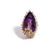 AMETHYST AND DIAMOND RING