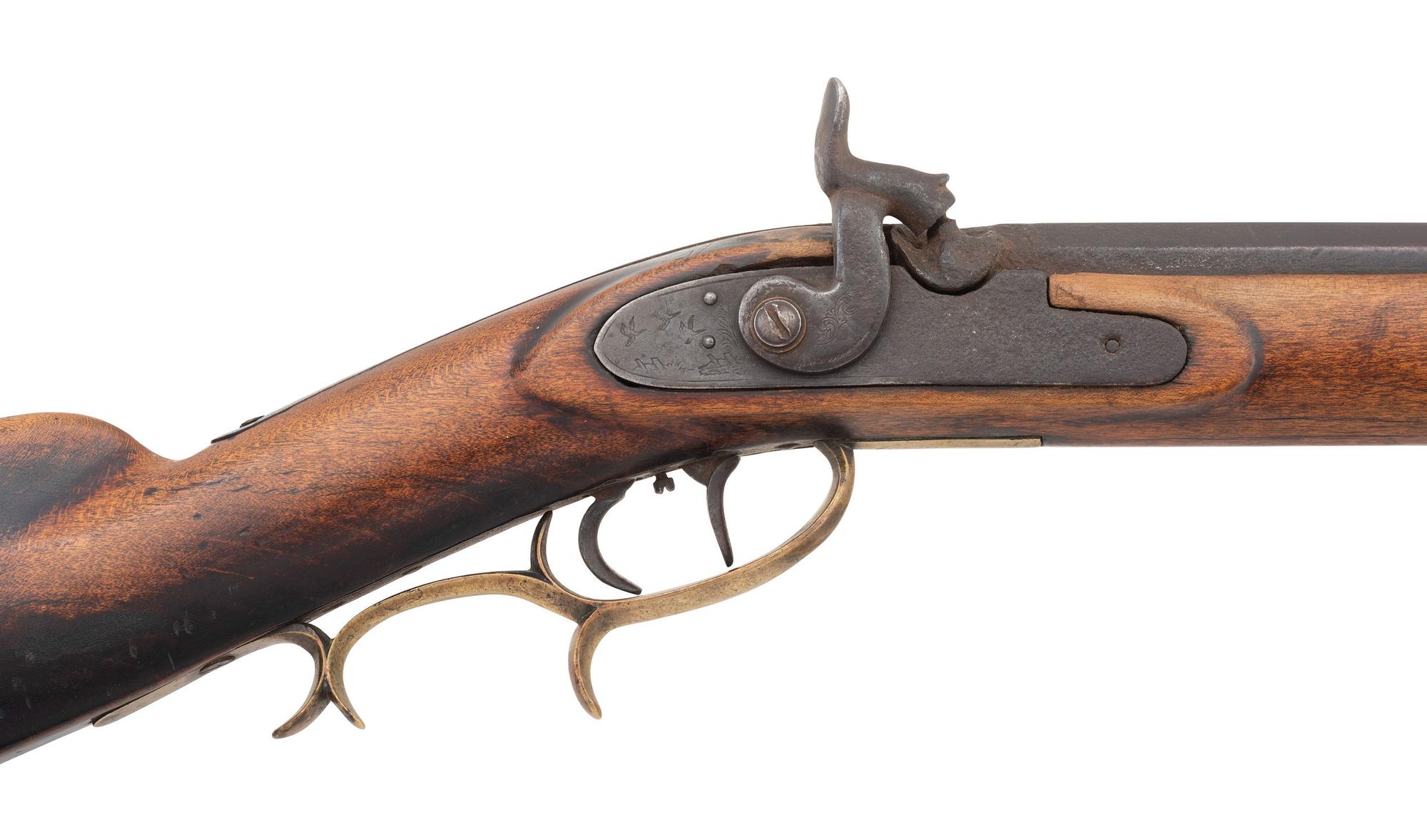 S. Hawken Marked Fullstock Percussion "Plain" Rifle