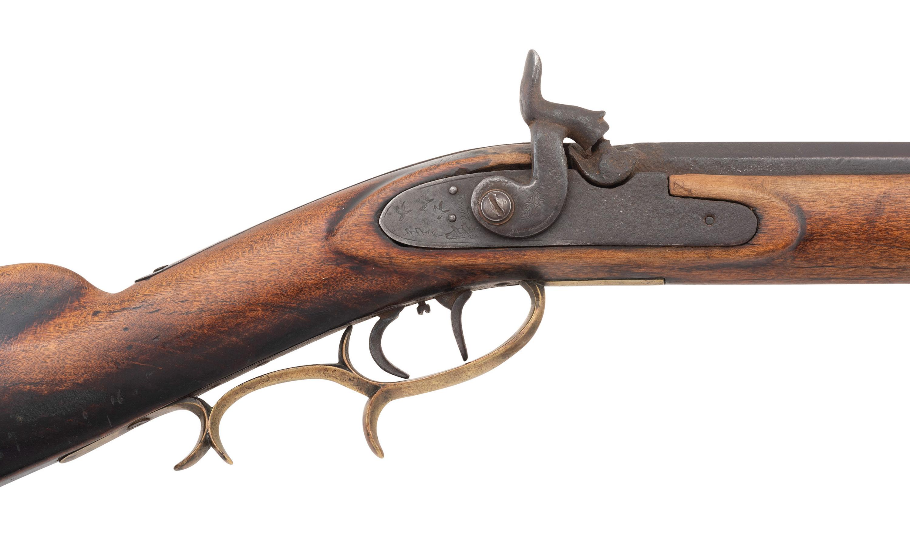 S. Hawken Marked Fullstock Percussion "Plain" Rifle