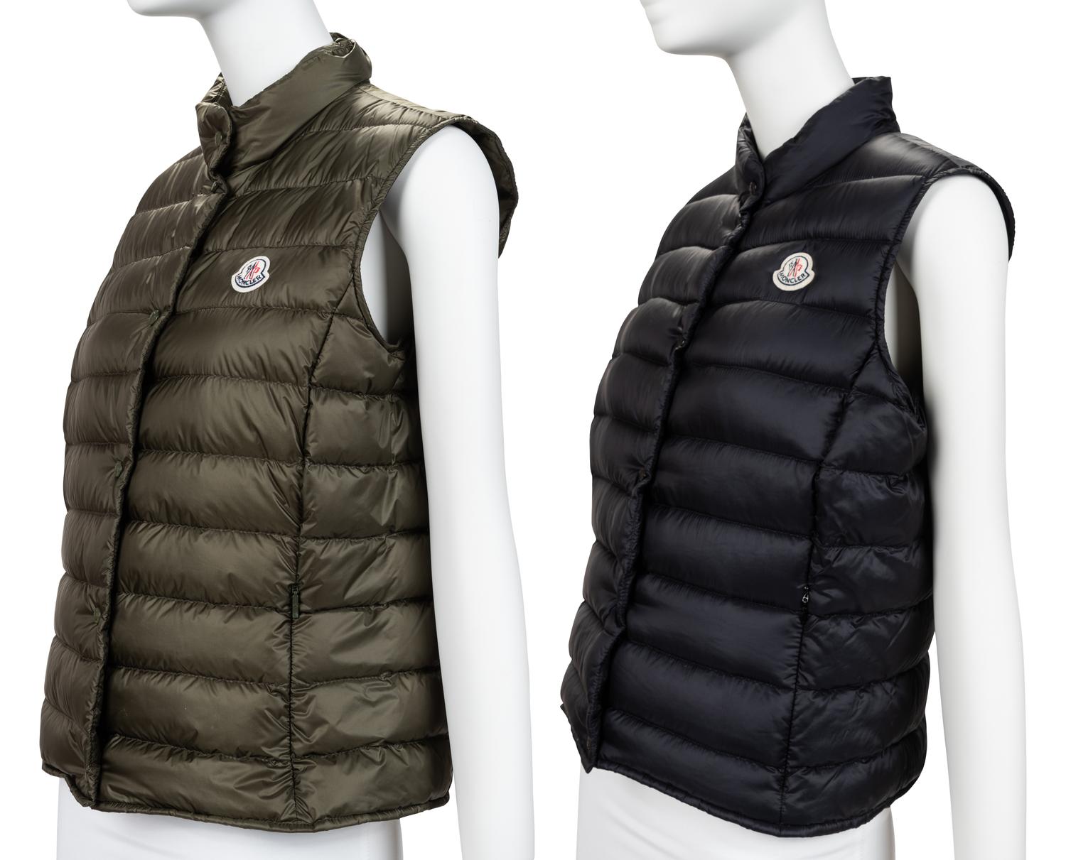 Two Moncler Sleeveless Vest Puffer