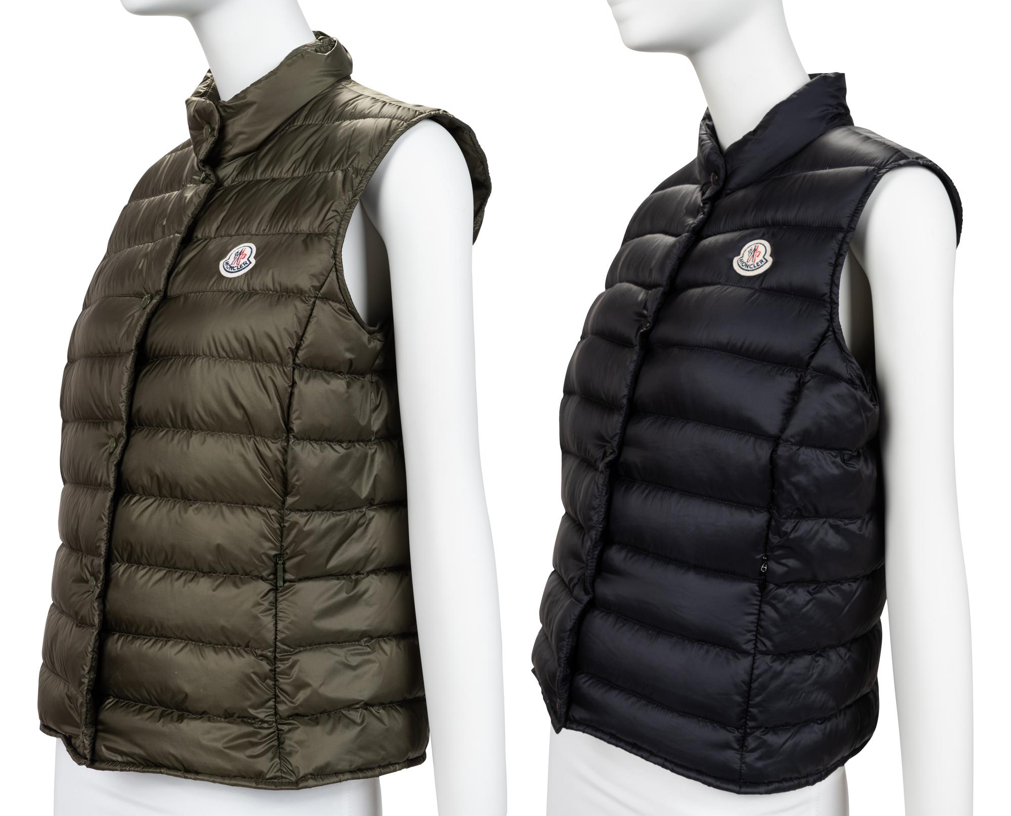 Two Moncler Sleeveless Vest Puffer