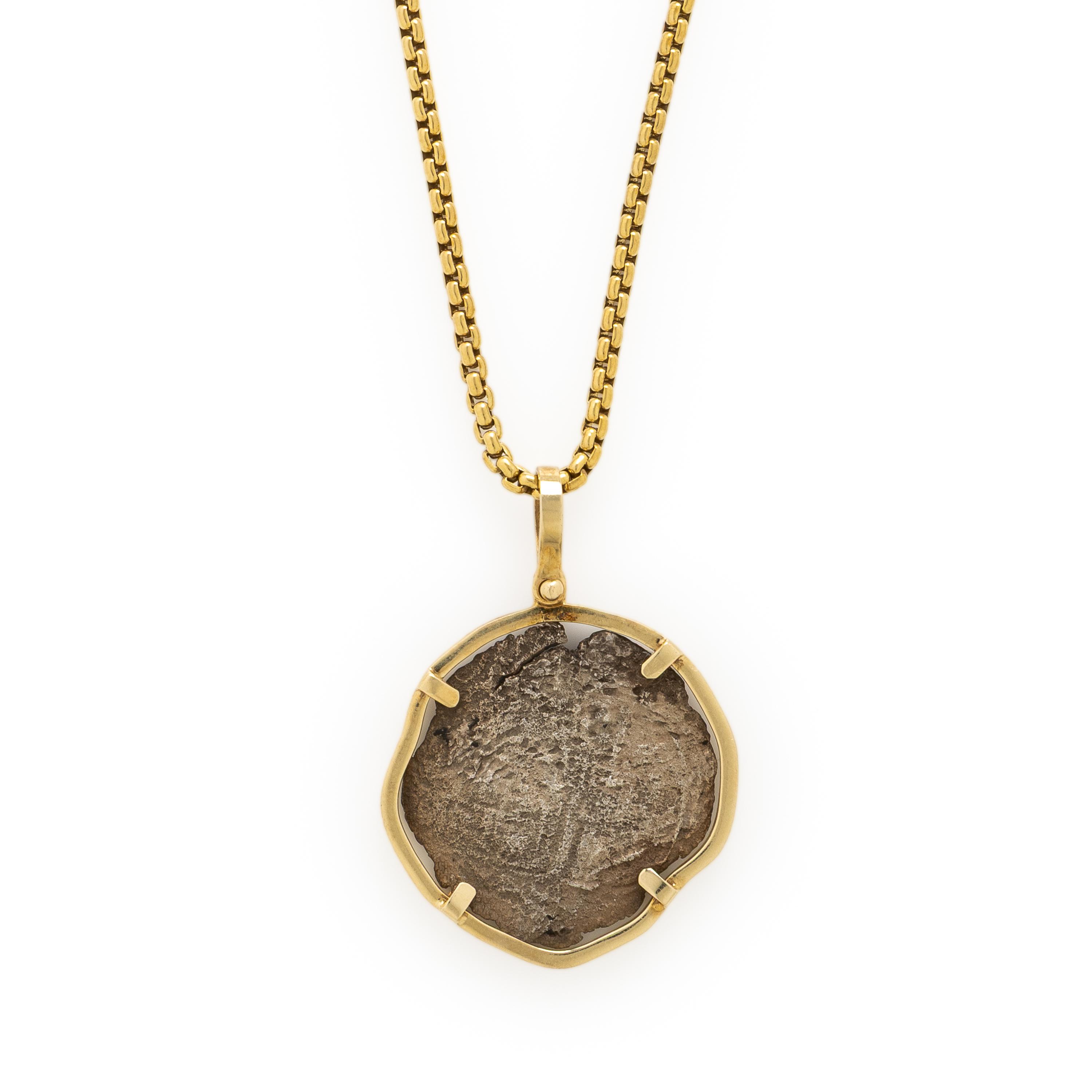 Coin Pendant and David Yurman Yellow Gold Chain